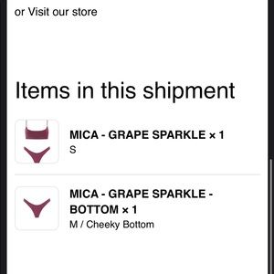 Triangl MICA GRAPE SPARKLE NWT